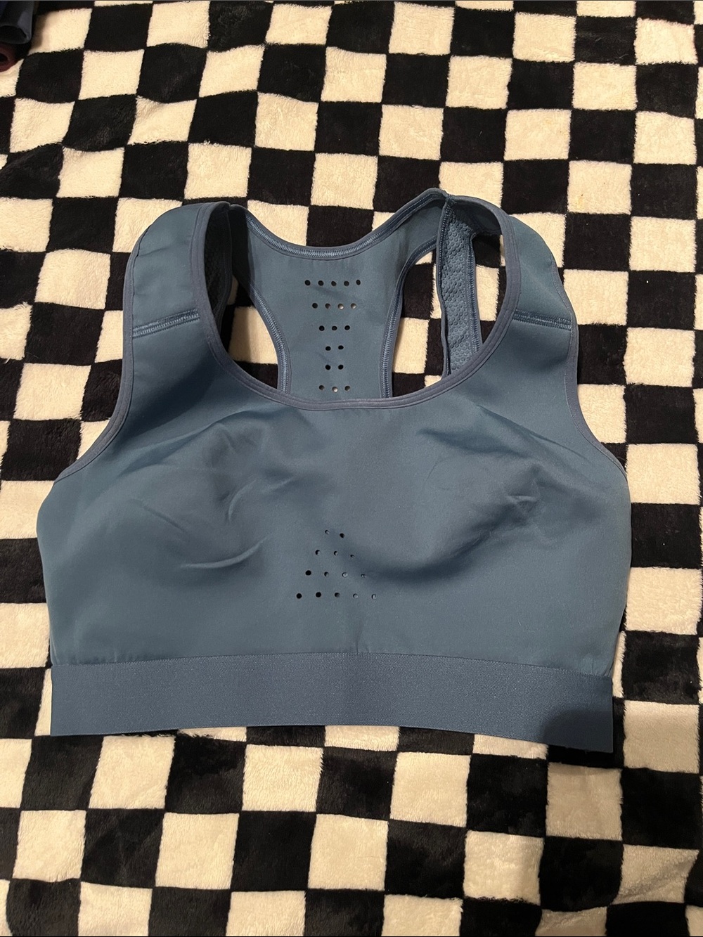 Fabletics Women's Blue High-Support Racerback Sports Bra
